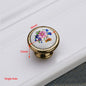 KAK Antique Bronze Ceramic Cabinet Handles Zinc Alloy Drawer Knobs Wardrobe Door Handles Morning Glory European Furniture Handle