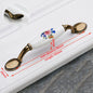 KAK Antique Bronze Ceramic Cabinet Handles Zinc Alloy Drawer Knobs Wardrobe Door Handles Morning Glory European Furniture Handle