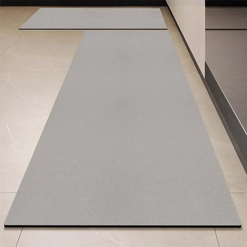 Kitchen Floor Mat Black Carpet Home Decoration Waterproof Oil-proof Leather Non-slip Area Rug Alfombra De Cocina 주방 카펫 Pvc 매트