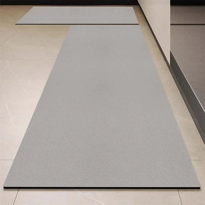 Kitchen Floor Mat Black Carpet Home Decoration Waterproof Oil-proof Leather Non-slip Area Rug Alfombra De Cocina 주방 카펫 Pvc 매트