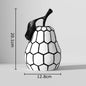 Black and White Stripe Apple Pineapple Statue Desk Decoration Ornaments Minimalism Fruits Resin Sculpture Room Aesthetics Decor