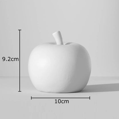 Black and White Stripe Apple Pineapple Statue Desk Decoration Ornaments Minimalism Fruits Resin Sculpture Room Aesthetics Decor