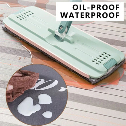 Kitchen Floor Mat Black Carpet Home Decoration Waterproof Oil-proof Leather Non-slip Area Rug Alfombra De Cocina 주방 카펫 Pvc 매트