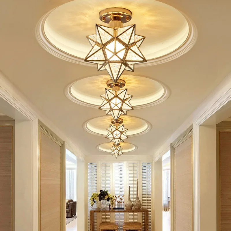 Nordic Modern K9 Crystal Ceiling Light Indoor Aisle Corridor Ceiling Lamp Hallway Stairs Bedroom Dining Room Ceiling Fixtures