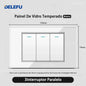DELEFU 4*2 White Tempered Glass Brazil Standard Outlet with Double USB Type C Wall Power Socket  Switch Tuya Wifi 10A 20A