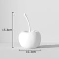 Escultura Decorativa de Resina Maçã e Abacaxi Listrado Preto e Branco — Minimalismo, Decoração de Mesa e Ambientes