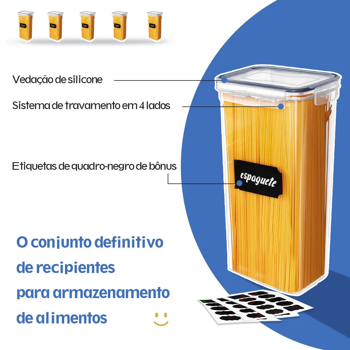 Conjunto de 200/1400/2000/12800 ml: 15 potes