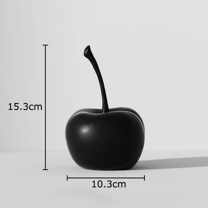 Black and White Stripe Apple Pineapple Statue Desk Decoration Ornaments Minimalism Fruits Resin Sculpture Room Aesthetics Decor