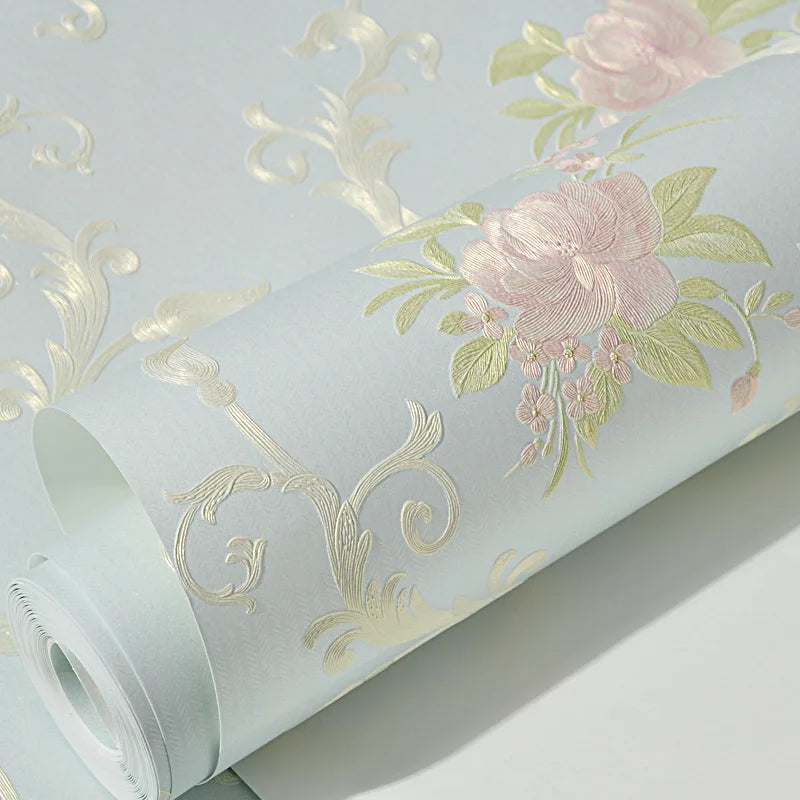 Floral Wallpaper Self-adhesive Warm Girl Bedroom 3d Thickening Wall Decoration Stickers Living Room Restaurant Sofa Background