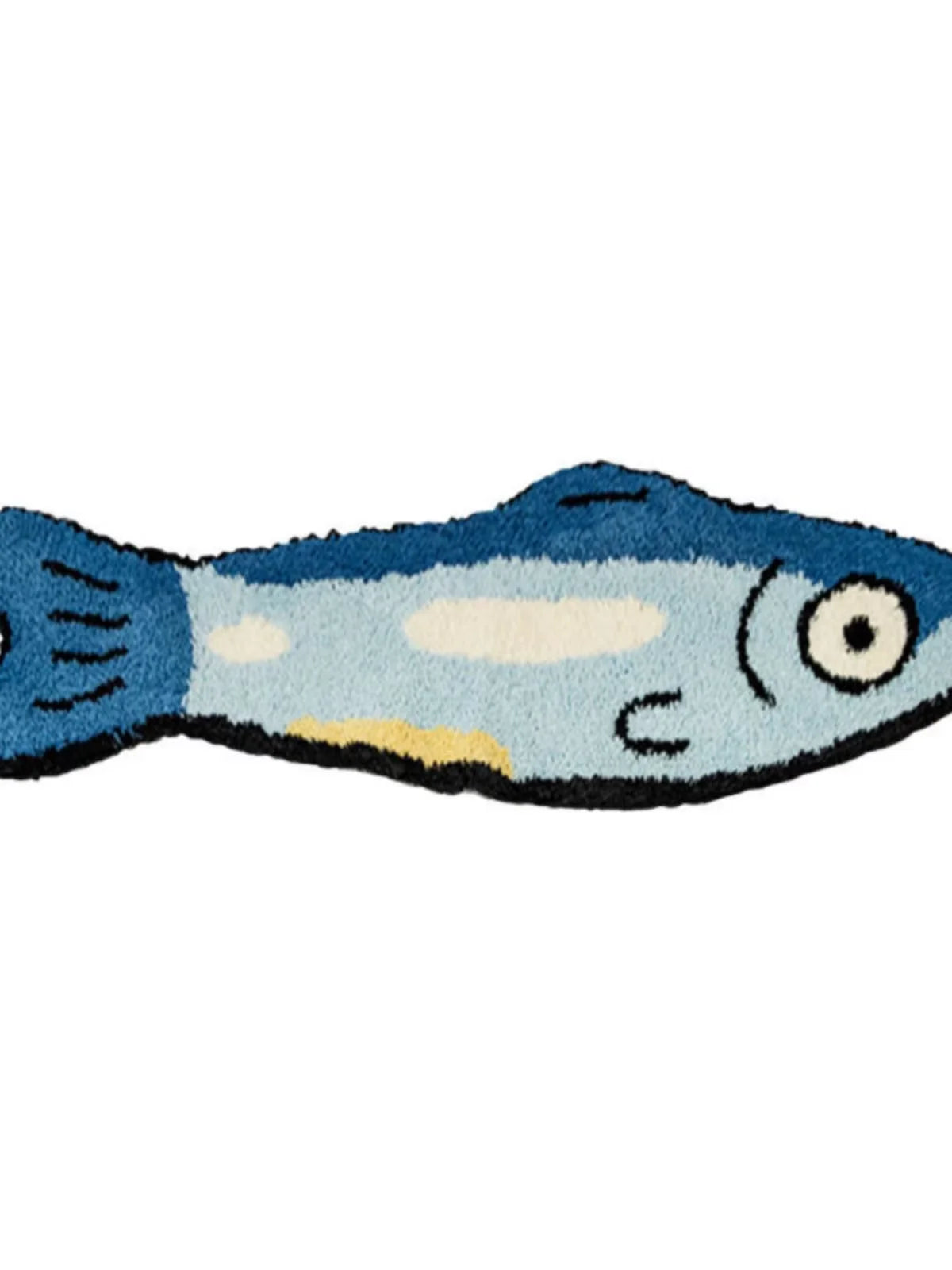 VIKAMA  Salted Fish Shape Creative Carpet Imitation Cashmere Carpet Bedroom Bedside Rugs Waterproof Non-Slip Bathroom Floor Mat