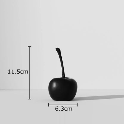Black and White Stripe Apple Pineapple Statue Desk Decoration Ornaments Minimalism Fruits Resin Sculpture Room Aesthetics Decor