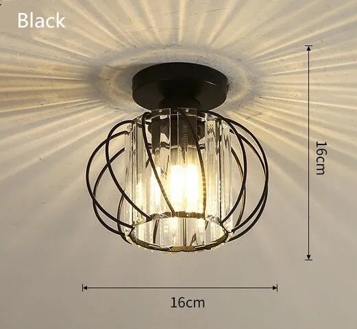 Nordic Modern K9 Crystal Ceiling Light Indoor Aisle Corridor Ceiling Lamp Hallway Stairs Bedroom Dining Room Ceiling Fixtures