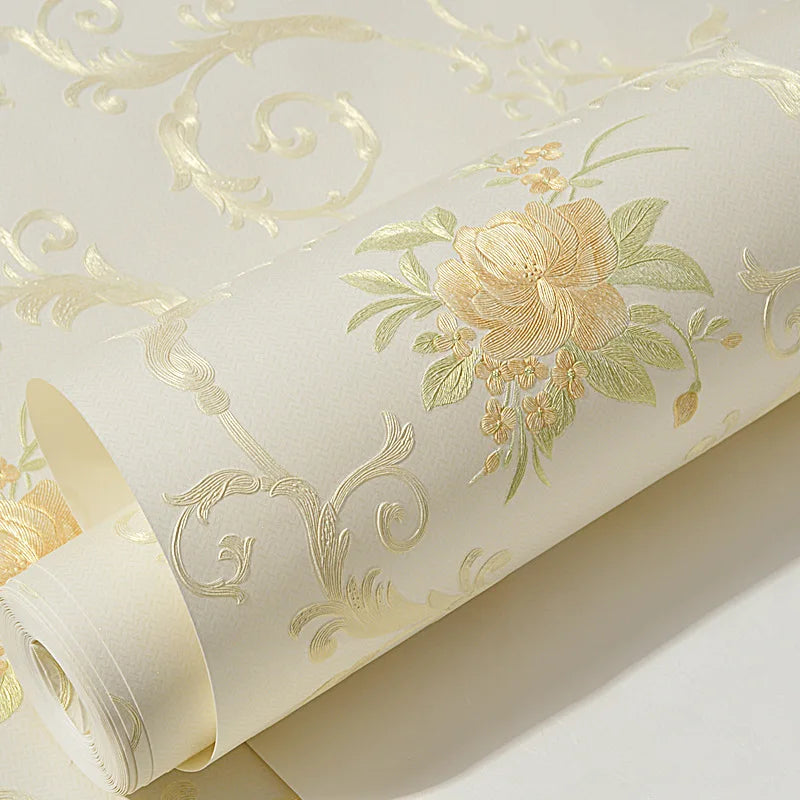 Floral Wallpaper Self-adhesive Warm Girl Bedroom 3d Thickening Wall Decoration Stickers Living Room Restaurant Sofa Background
