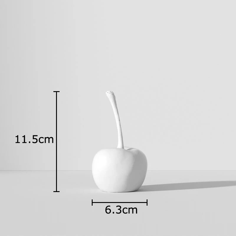 Black and White Stripe Apple Pineapple Statue Desk Decoration Ornaments Minimalism Fruits Resin Sculpture Room Aesthetics Decor