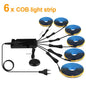 Smart Penetrable Wood COB LED Strip Touch Sensor Light 1-6 PCS 1-3m Black PCB Embedded Cabinet TV Wall Backlight Parallel Lights