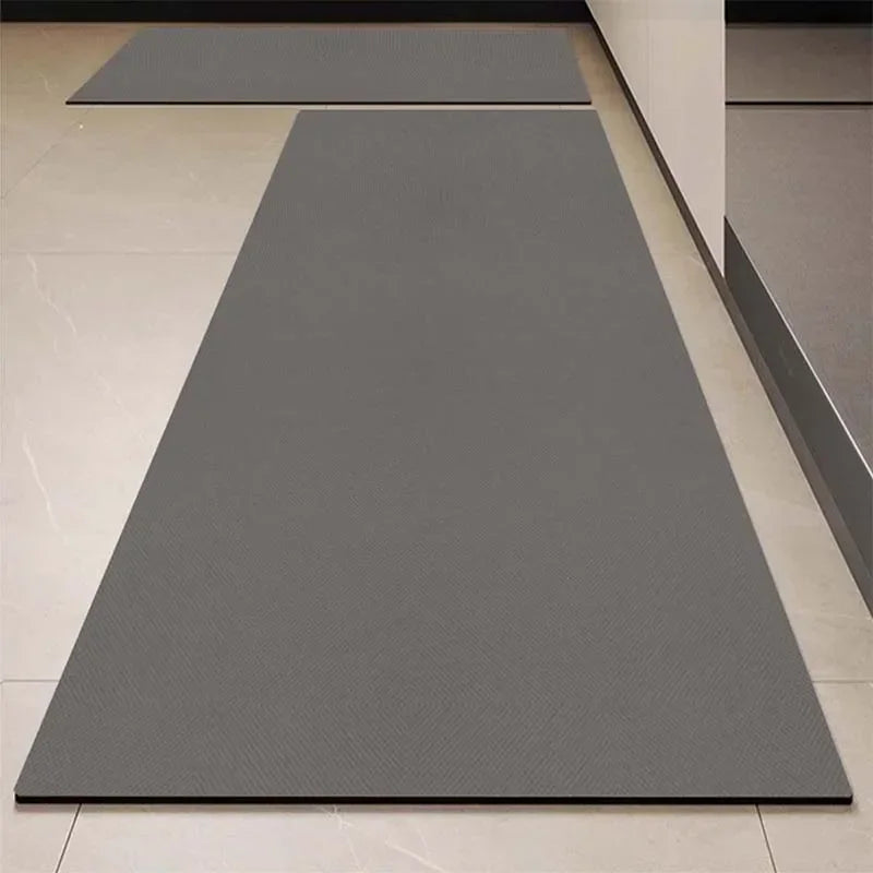 Kitchen Floor Mat Black Carpet Home Decoration Waterproof Oil-proof Leather Non-slip Area Rug Alfombra De Cocina 주방 카펫 Pvc 매트