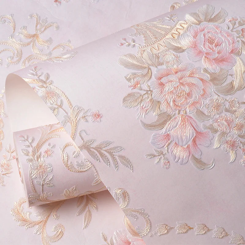 Floral Wallpaper Self-adhesive Warm Girl Bedroom 3d Thickening Wall Decoration Stickers Living Room Restaurant Sofa Background