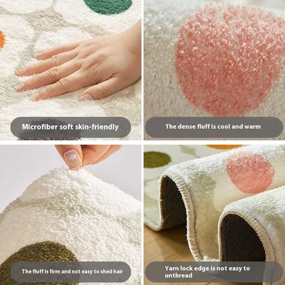 VIKAMA  Salted Fish Shape Creative Carpet Imitation Cashmere Carpet Bedroom Bedside Rugs Waterproof Non-Slip Bathroom Floor Mat