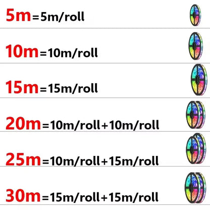 5050 Led Strip 5V Ice Tape With Wifi Bluetooth Remote Control For Tv Kitchen 5M 10M Tura Led Lights For Colorful Children Room