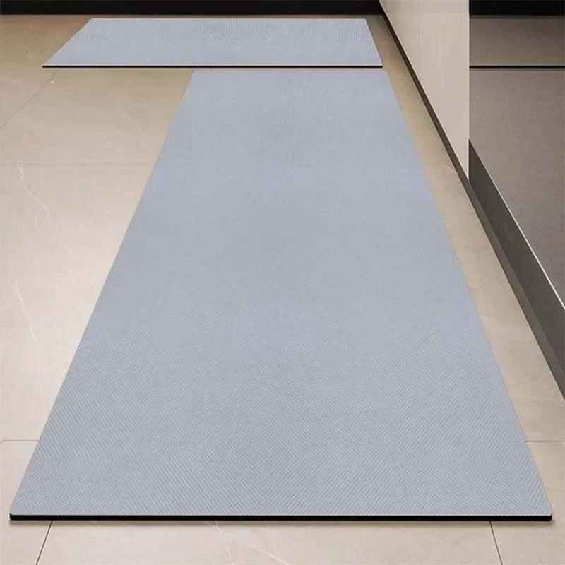 Kitchen Floor Mat Black Carpet Home Decoration Waterproof Oil-proof Leather Non-slip Area Rug Alfombra De Cocina 주방 카펫 Pvc 매트