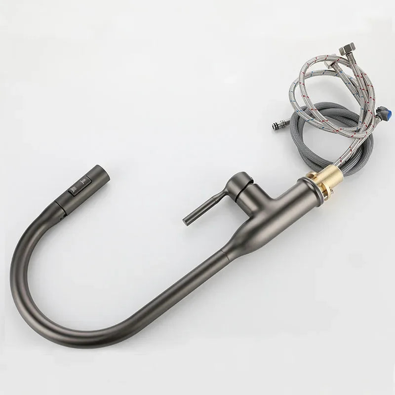 GEGVE Removable Kitchen Sink Faucet Spring Faucets Pull Out Spout Mixer Tap Hot Cold Water with Pull Down Tap Sprayer Cooking