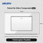 DELEFU 4*2 White Tempered Glass Brazil Standard Outlet with Double USB Type C Wall Power Socket  Switch Tuya Wifi 10A 20A