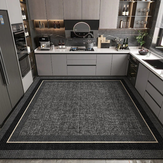 Kitchen Rug Stain-resistant Wear-resistant Dirt-resistant Floor Mat Solid Color Carpet Full Coverage Home Decor Rugs Alfombra