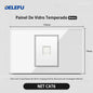 DELEFU 4*2 White Tempered Glass Brazil Standard Outlet with Double USB Type C Wall Power Socket  Switch Tuya Wifi 10A 20A