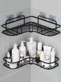 Prateleira de banheiro, rack de chuveiro, cozinha de banheiro, rack de armazenamento triangular sem perfuração, prateleira de chuveiro, suporte de rack de armazenamento de shampoo