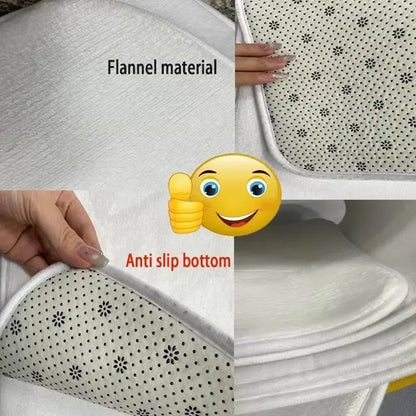 Spring Summer Kitchen Decor Mat Set, Marble Style Gold Plated Printed Floor Mats for Home & Laundry Room Entrance Doorway